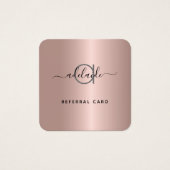 バラ金ゴールド美容師メイクアップアーティスト紹介カード (正面)