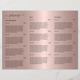 バラ金ゴールド美容師価格表サービス・メニュー