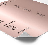 バラ金ゴールド美容師価格表サービス・メニュー ポスター (角)