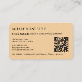 バラ金ゴールド羽根ペンロゴN公証人QRコード 名刺 (裏面)
