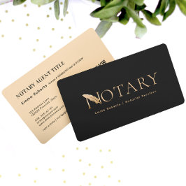 バラ金ゴールド羽根ペンロゴN公証人QRコード 名刺