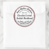 バラ金ゴールド職人グルメ成分食品ラベル ラウンドシール (バッグ)