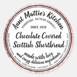 バラ金ゴールド職人グルメ成分食品ラベル ラウンドシール