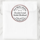 バラ金ゴールド職人ハンドメイドグルメ食品ラベル ラウンドシール (バッグ)