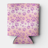 バラ金ゴールド背景パープルグリッターポープリント 缶クーラー (正面)