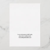 バラ金ゴールド花フローラ結婚ズ 箔招待状 (裏面)