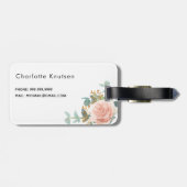 バラ金ゴールド花模様モノグラムエレガント ラゲッジタグ (裏面横)