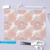 バラ金ゴールド花模様 薄葉紙 (クラフト)