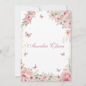 バラ金ゴールド蝶キンセアニラ 招待状 (裏面)