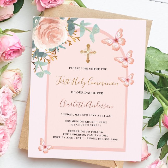 バラ金ゴールド蝶フローラアーチ最初の聖餐式 (クリエイターアップロード済み)