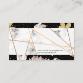 バラ金ゴールド行 |大理石 |蝶フローラ 名刺 (裏面)