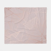 バラ金ゴールド装飾背景エレガント、 フリースブランケット (正面(横))