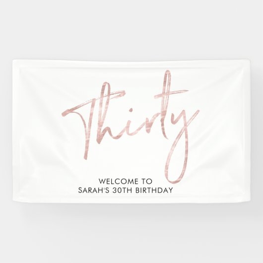 バラ金ゴールド誕生日パーティーウェルカムバナー 横断幕 (横)