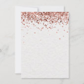 バラ金ゴールド誕生日パーティーサンキューカード 招待状 (裏面)