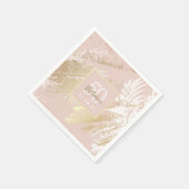 バラ金ゴールド誕生日パーティー抽象芸術パターン スタンダードカクテルナプキン (角)