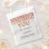 バラ金ゴールド誕生日パーティー フェイバーバッグ (クリップ留めされた状態)