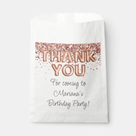 バラ金ゴールド誕生日パーティー フェイバーバッグ (正面)