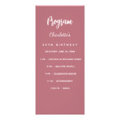 バラ金ゴールド誕生日プログラムディナーメニューカード ラックカード (正面)