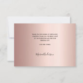 バラ金ゴールド誕生日感謝していあなたカスタムの写真 サンキューカード (裏面)