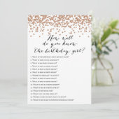 バラ金ゴールド誕生日 – 誰が知っている誕生日ガールゲーム 招待状 (スタンド正面)