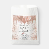 バラ金ゴールド象ガールバルーン赤ちゃんシャワー フェイバーバッグ (正面)