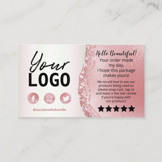 バラ金ゴールド購入ありがとうございました。挿入 名刺 (裏面)