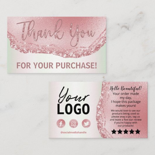 バラ金ゴールド購入ありがとうございました。挿入 名刺 (正面/裏面)