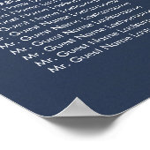 バラ金ゴールド赤ちゃんの息結婚の座席表 ポスター (角)