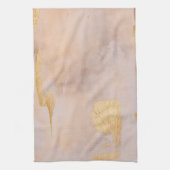 バラ金ゴールド赤面と金ゴールドテクスチャ キッチンタオル (縦)