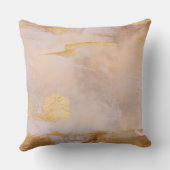 バラ金ゴールド赤面と金ゴールドテクスチャ クッション (裏面)