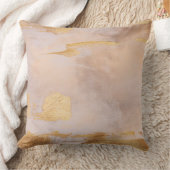 バラ金ゴールド赤面と金ゴールドテクスチャ クッション (ブランケット)