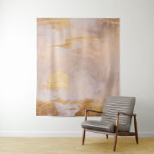 バラ金ゴールド赤面と金ゴールドテクスチャ タペストリー (インサイチュ)