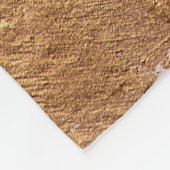 バラ金ゴールド赤面と金ゴールドテクスチャ フリースブランケット (角)