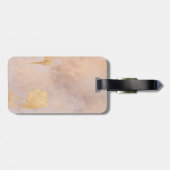 バラ金ゴールド赤面と金ゴールドテクスチャ ラゲッジタグ (裏面横)
