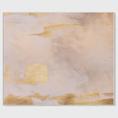 バラ金ゴールド赤面と金ゴールドテクスチャ ラッピングペーパー (フラット)