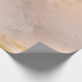 バラ金ゴールド赤面と金ゴールドテクスチャ ラッピングペーパー (角)