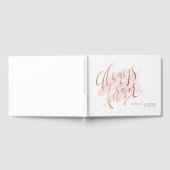 バラ金ゴールド赤面は常に永久にスクリプト結婚の ゲストブック (全面)