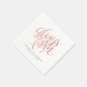 バラ金ゴールド赤面は常に永久にスクリプト結婚の スタンダードカクテルナプキン (角)