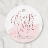 バラ金ゴールド赤面は常に永久にスクリプト結婚の フェイバータグ (正面)