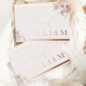 バラ金ゴールド赤面ほこりっぽいバラピンクフローラ結婚ズ 箔招待状