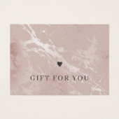 バラ金ゴールド赤面エレガントのピンクの贈与券 (正面)