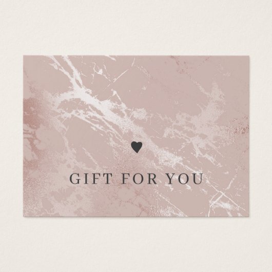 バラ金ゴールド赤面エレガントのピンクの贈与券 (正面)