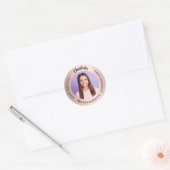 バラ金ゴールド赤面カスタム写真キンセアニェラ ラウンドシール (封筒)