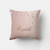 バラ金ゴールド赤面ガーリー名 クッション (裏面)