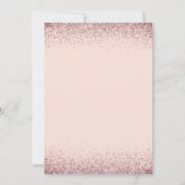 バラ金ゴールド赤面キンセアニラ金ゴールドティアラグリッター 招待状 (裏面)