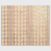 バラ金ゴールド赤面クリスマスジンジャーパンガイPink ラッピングペーパー (フラット)