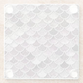 バラ金ゴールド赤面グラデーショングリッターマーメイドはかりで測 ガラスコースター (裏面)