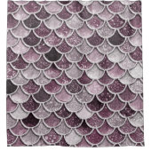 バラ金ゴールド赤面グラデーショングリッターマーメイドはかりで測 シャワーカーテン (正面)