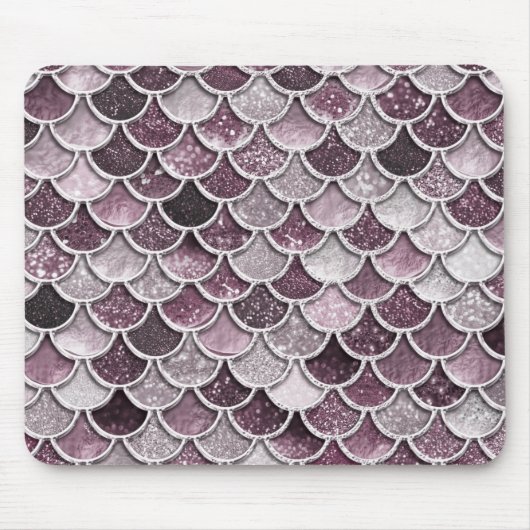 バラ金ゴールド赤面グラデーショングリッターマーメイドはかりで測 マウスパッド (正面)