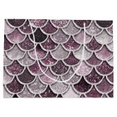 バラ金ゴールド赤面グラデーショングリッターマーメイドはかりで測 ラージペーパーバッグ (裏面)